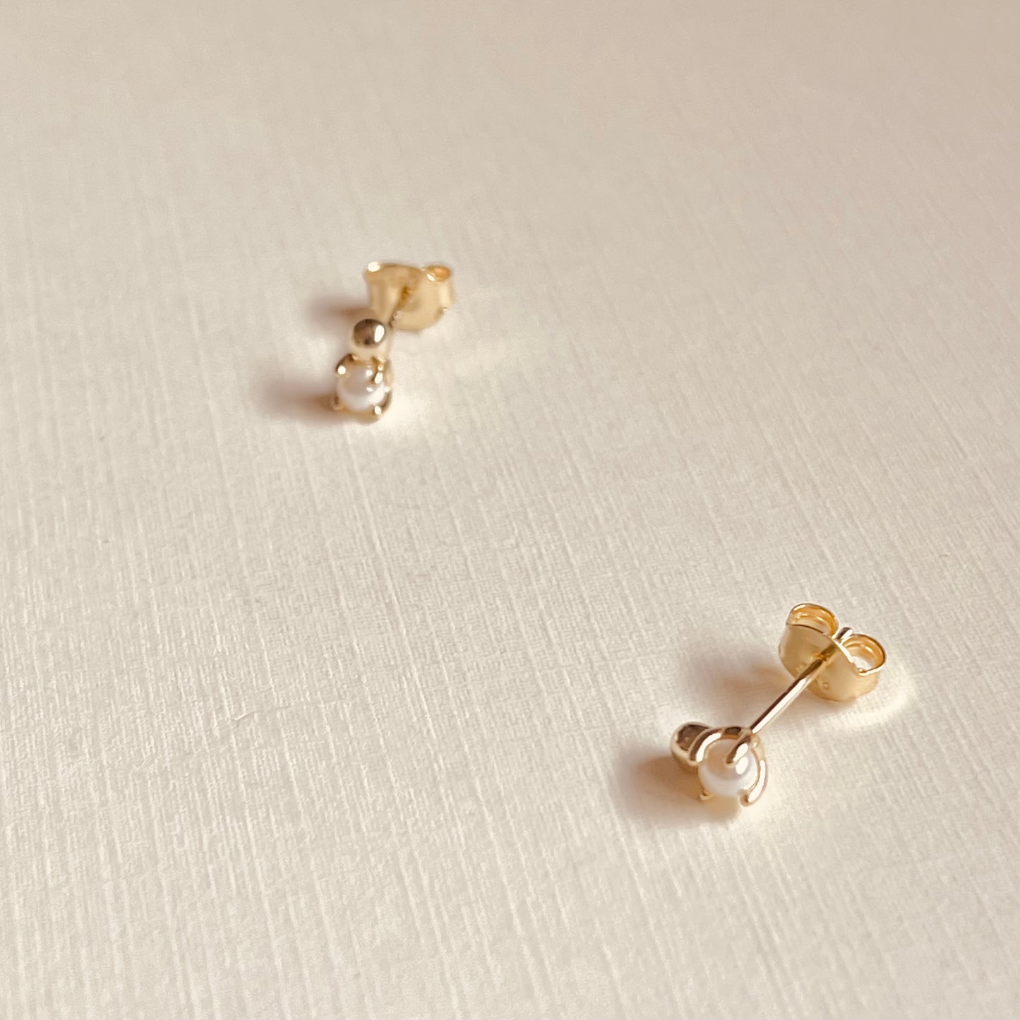 Gold Small Pearl Cluster Ball Earrings